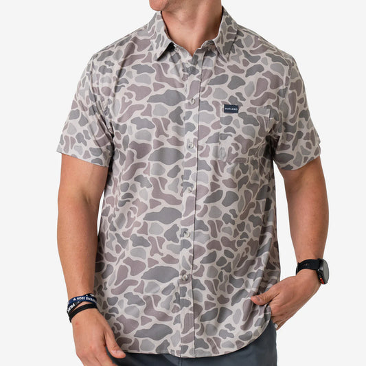 Performance Button Up - Classic Deer Camo |Burlebo