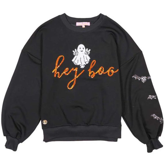 Hey boo sequin sweatshirt