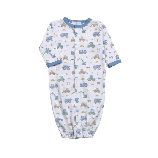 Baby Loren Construction Site Pima Converter Gown