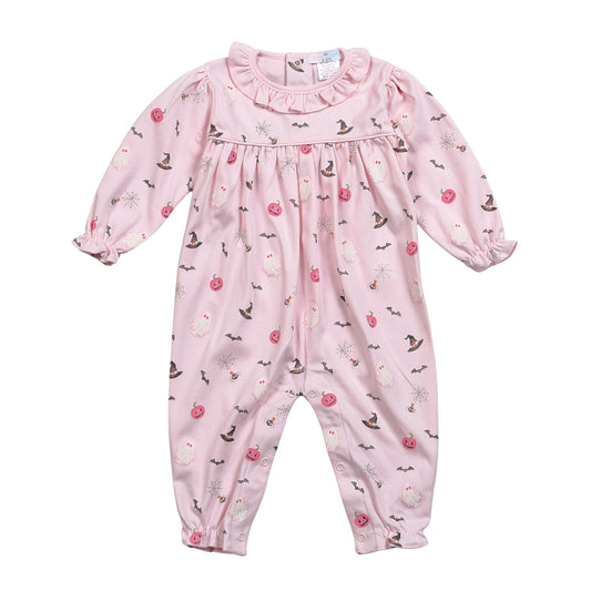 Baby Loren Halloween in Pink Pima Romper