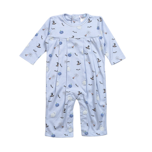 Baby Loren Halloween in Blue Pima Romper