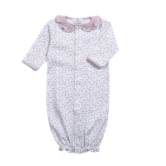 Baby Loren Lyn Purple Floral Pima Converter Gown