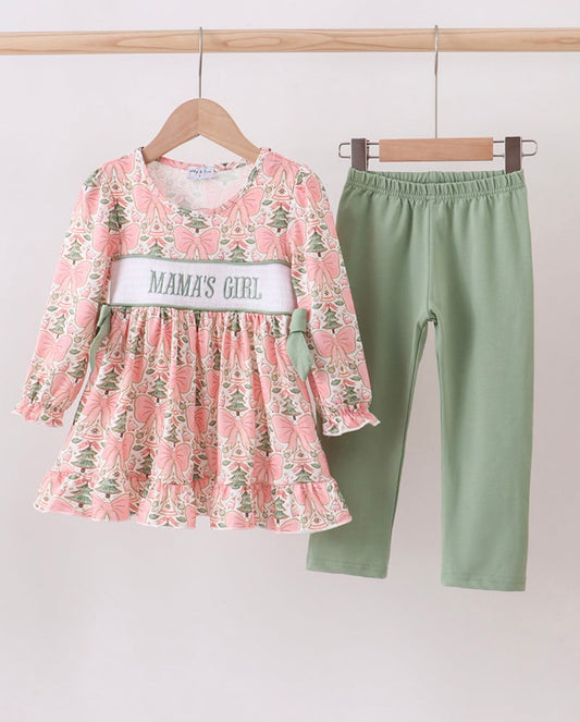 Mama’s Girl Smocked Christmas Set