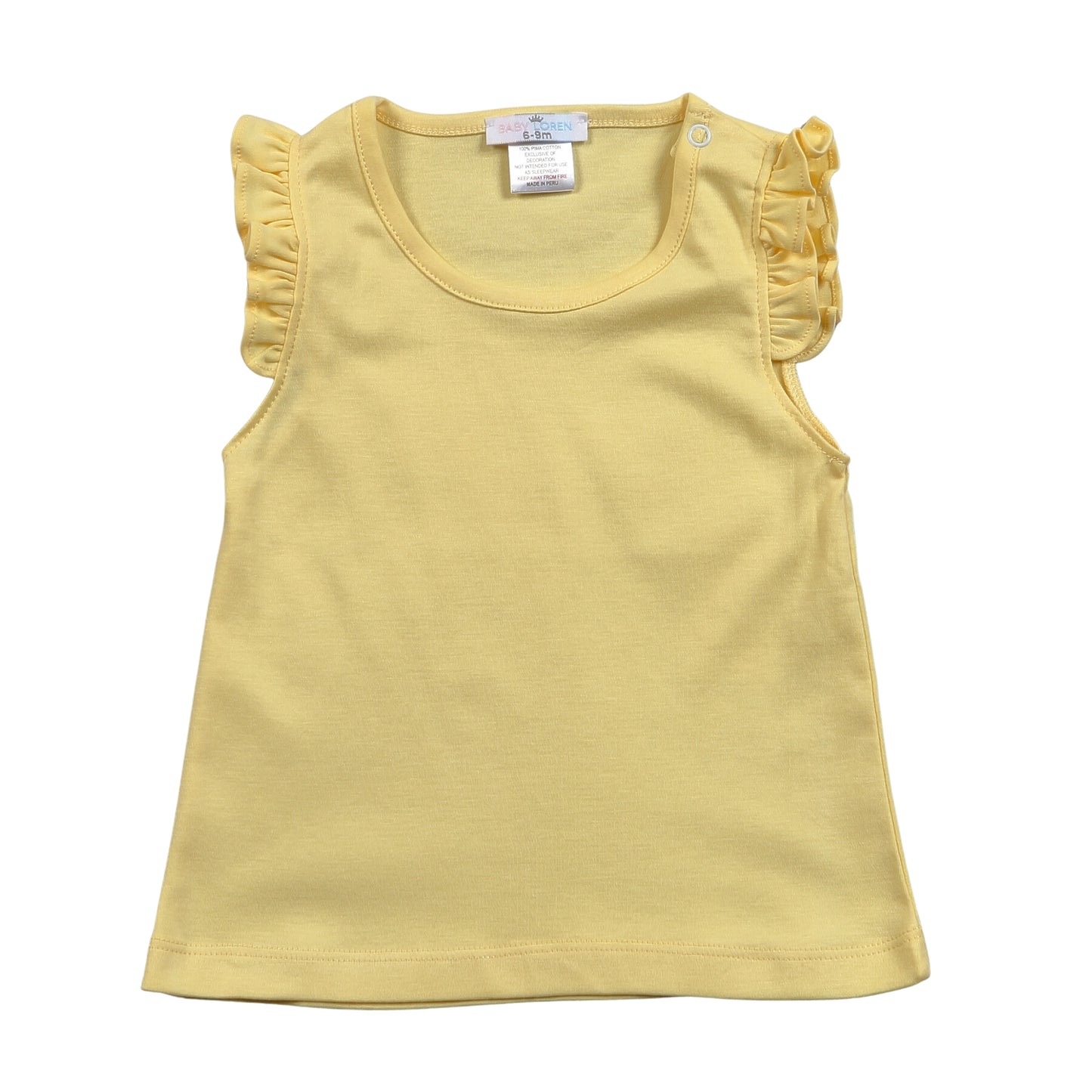 YELLOW BUTTERFLY SLEEVES TOP