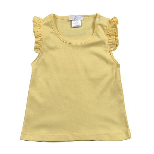 YELLOW BUTTERFLY SLEEVES TOP