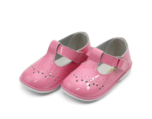 Malibu Pink Birdie Toddler T-Strap Patent