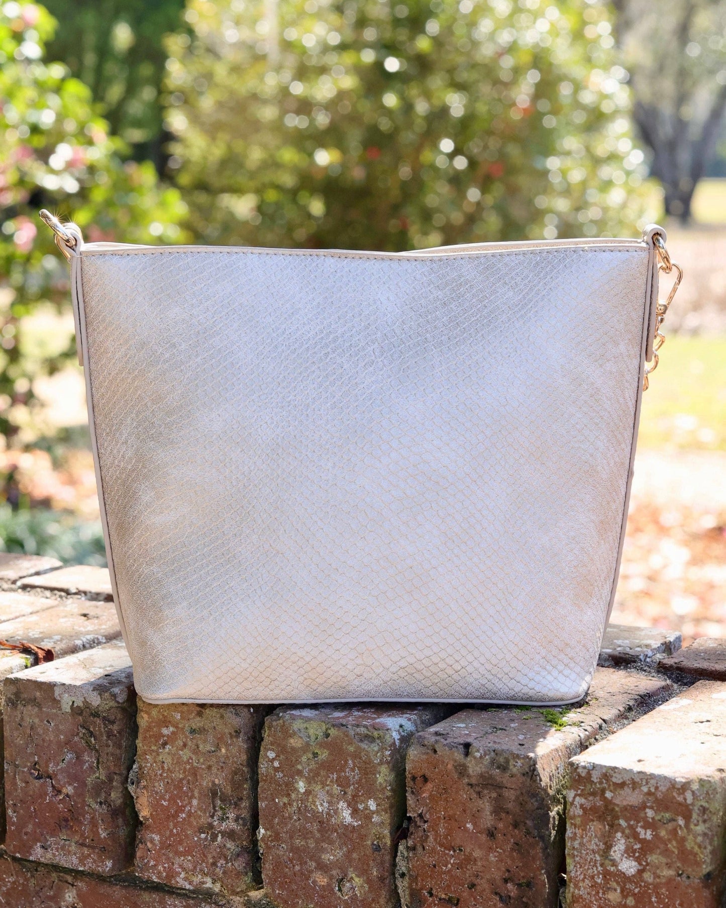 Brielle Bucket Bag Shimmer Champagne