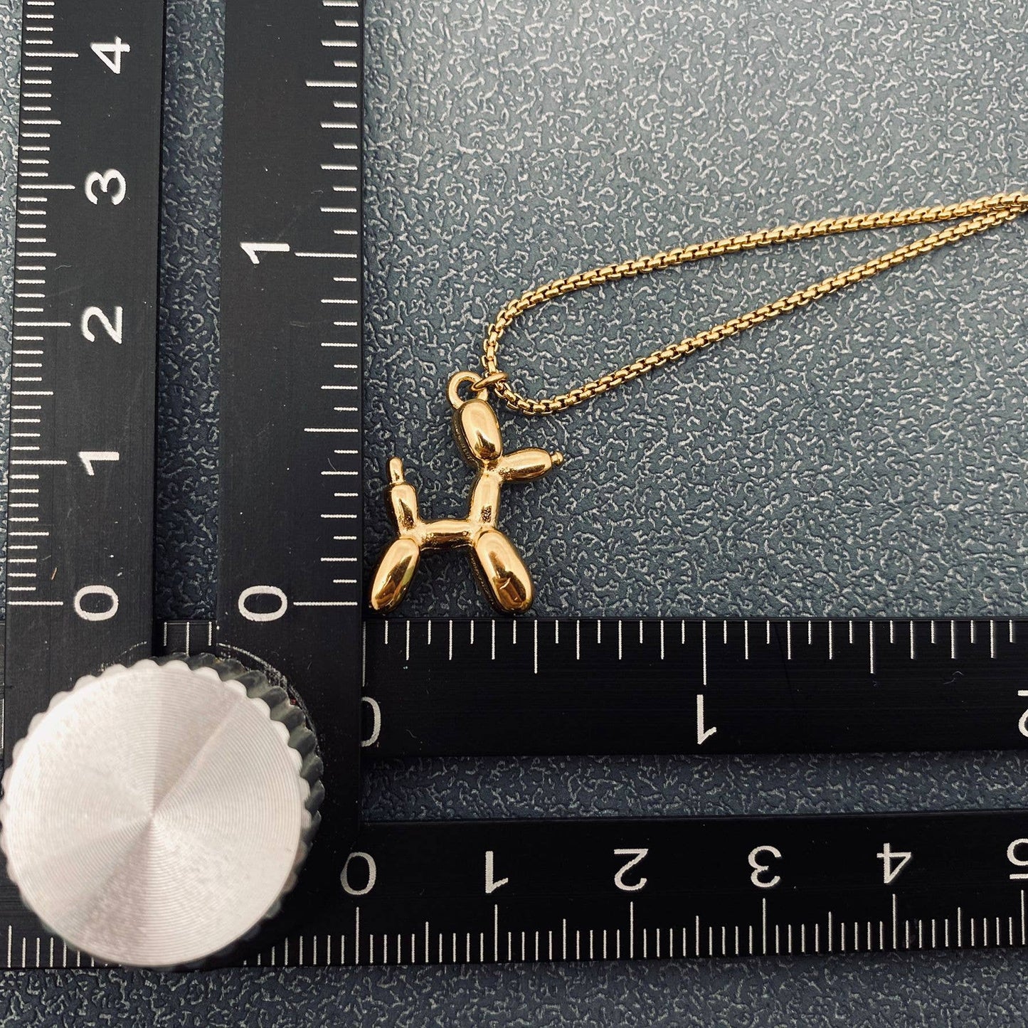 Balloon Dog 18K Gold-plated Stainless Steel Necklace - FGS: Large