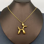 Balloon Dog 18K Gold-plated Stainless Steel Necklace - FGS: Large