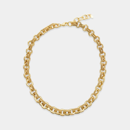 Octagon Chain Gold Plated Necklace