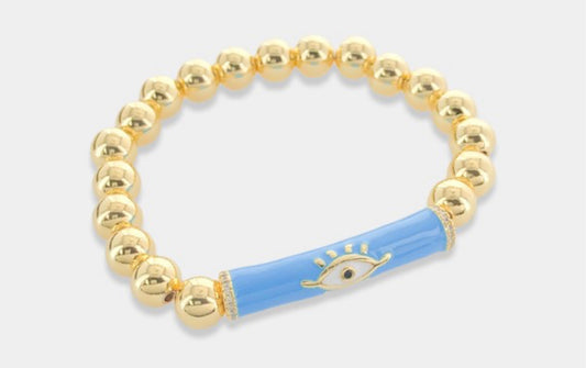 Light Blue Evil Eye Bracelet