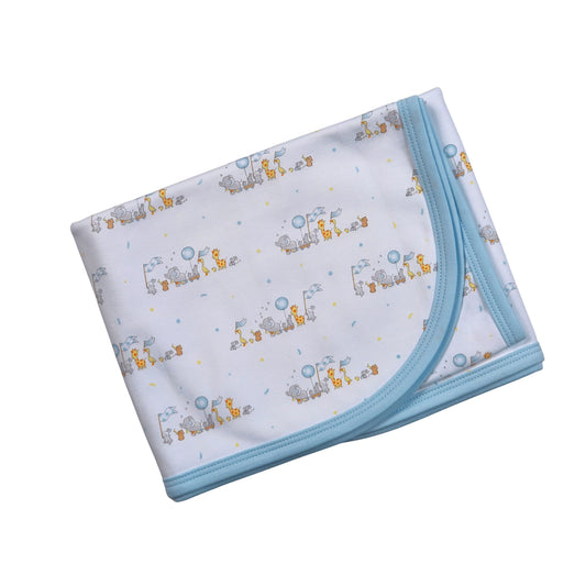 Blue Baby Parade Pima Blanket