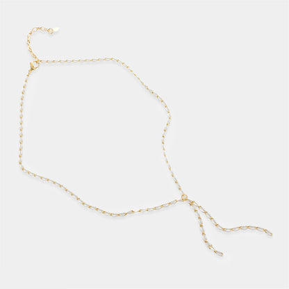 Tiny Chain Necklace w/ Tassles