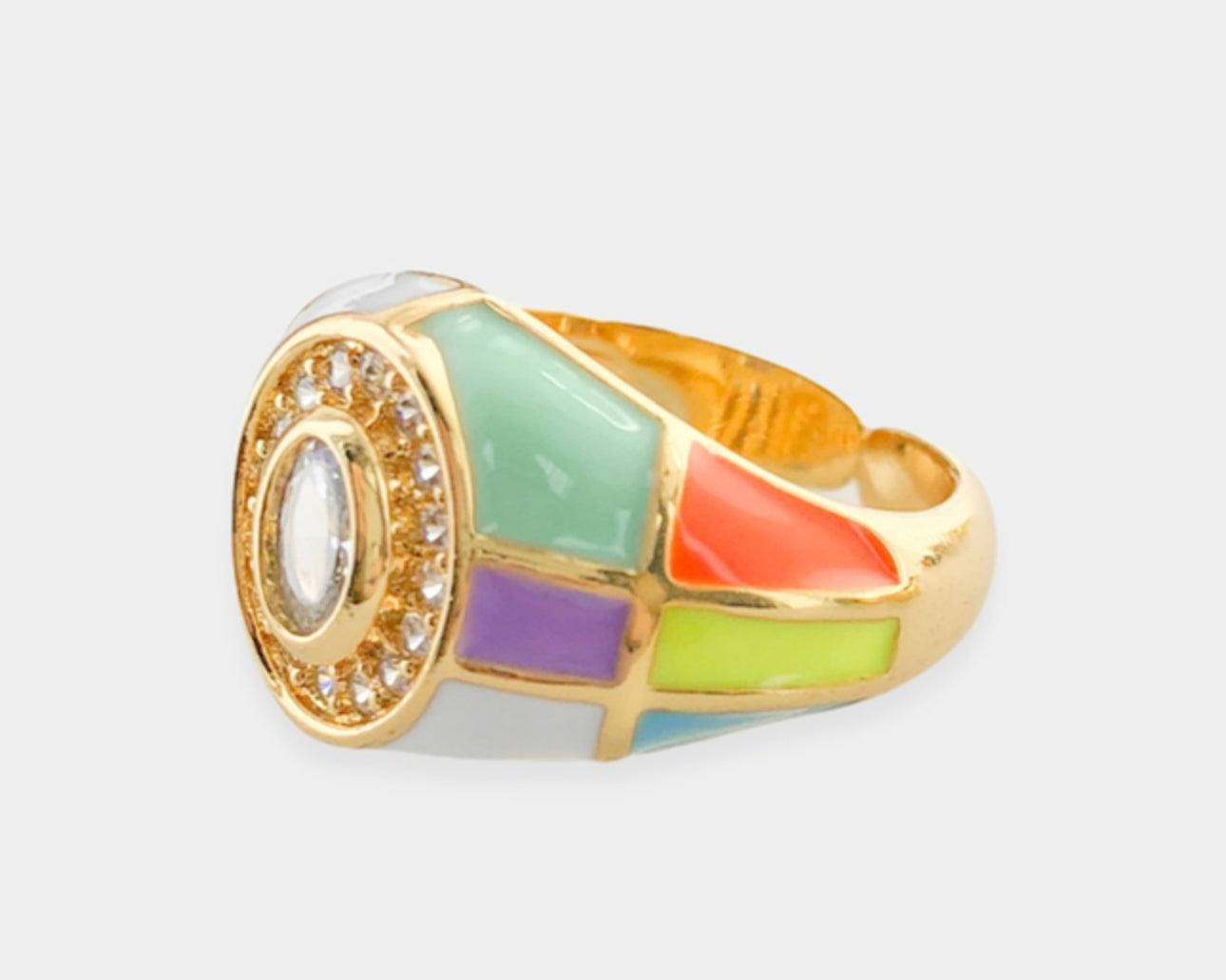 Multicolored Signet Ring